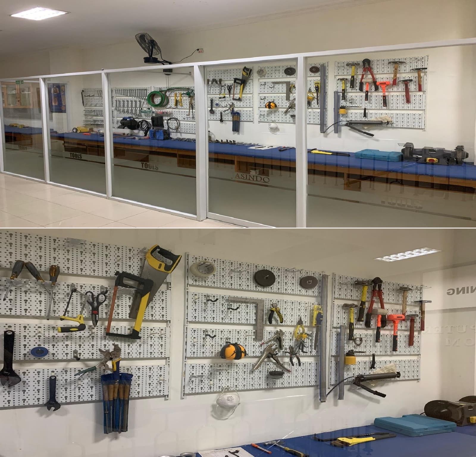 Jasindo practical workshop equipped with professional hand tools
